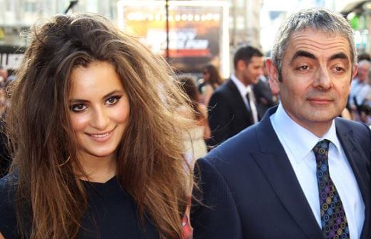Lily Sastry with her father Rowan Atkinson.